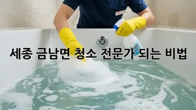 세종 금남면 청소🧹✨ 전문가 되는 비법!