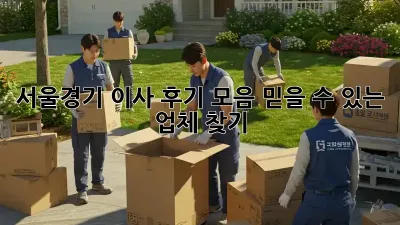 서울/경기 이사 후기 모음: 믿을 수 있는 업체 찾기